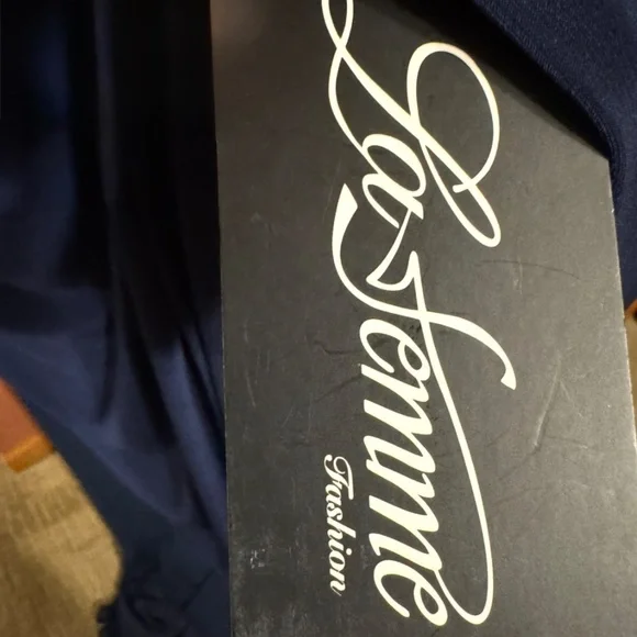 Mother of Bride Floor Length Navy Dress - Picture 6 of 7